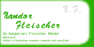 nandor fleischer business card