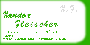 nandor fleischer business card